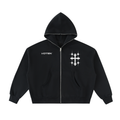 Fleeced Full-Zip Boxy Hoodie